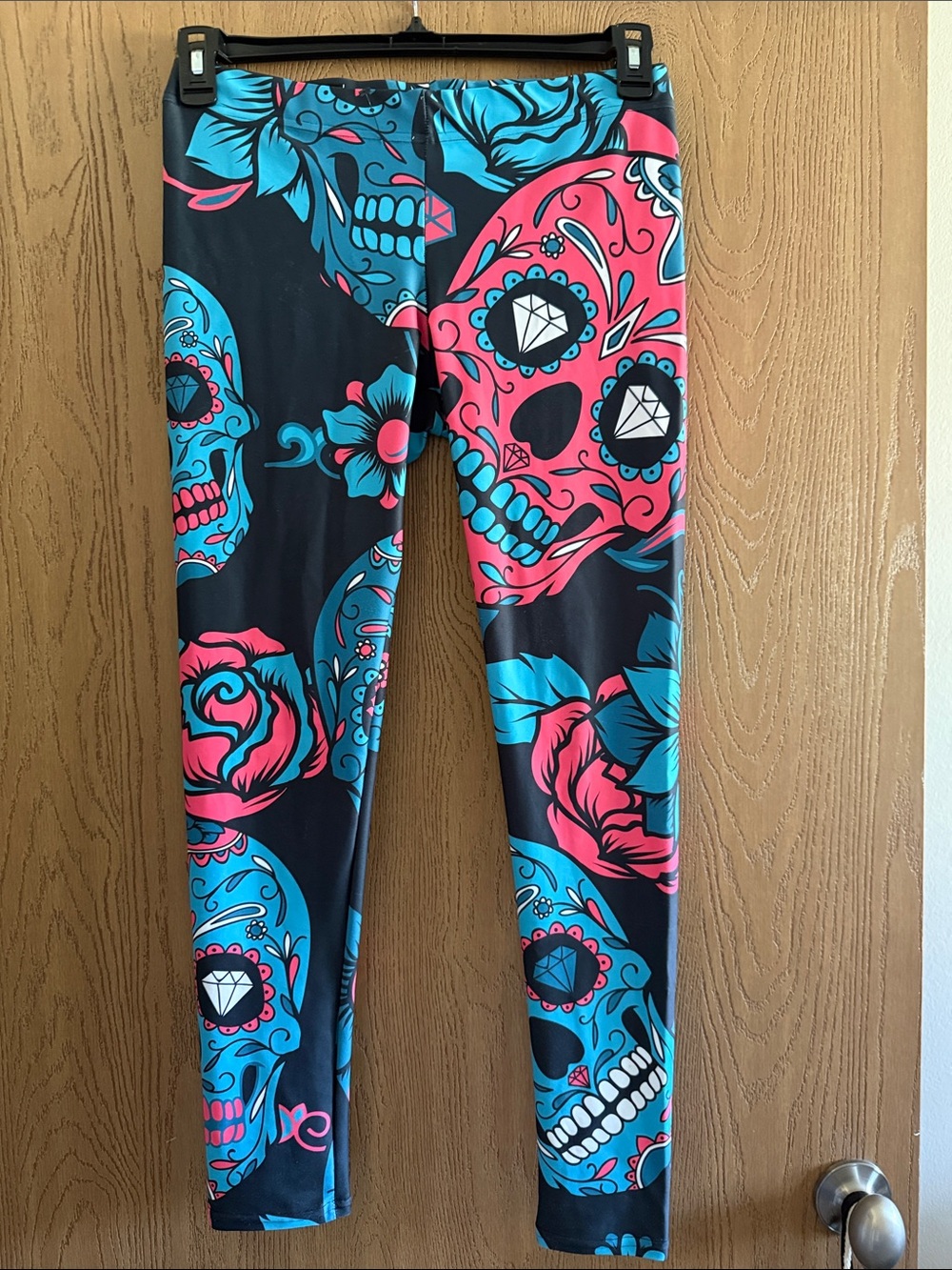 GearBunch Blue Sugar Skull Leggings